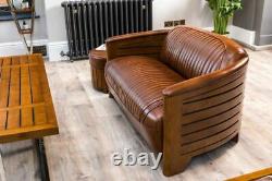 Leather Sofa Luxurious Art Deco Sofa Classic Stlye Leather Sofa 1930s Style
