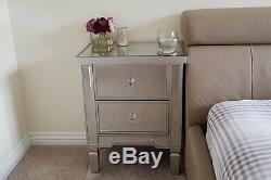 Lila Mirrored Bedside Table