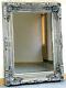 Louis Ornate Shabby Chic Vintage Large French Wall Mirror Silver 35 X 47