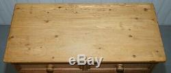 Lovely Vintage Chest Of Solid Pine Drawers Two Over Four Formation English Made