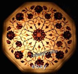 Mable Coffee Table Top Abalone Shell Inlaid Corner table for Home Decor 12 Inch