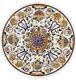 Marquetry Art Dining Table Top White Round Marble Living Room Decor Table 60