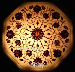 Marquetry Art Marble Coffee Table Top Elegant Look Patio Table 14 x 14 Inches
