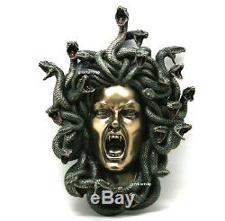 Medusa Head of Snakes Gothic Wall Plaque Décor Statue Bronze Finish 14.57