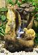 Meerkat Rock Falls Water Feature Fountain Cascade With Led Lights Garden Outdoor