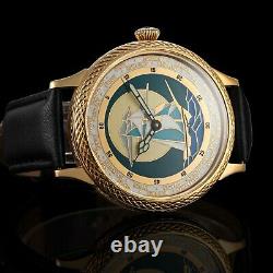 Men's Design Wrist Watch Vintage Mechanical 17J Restored Swiss Zenith Movement