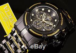 Men's Invicta 52MM Bolt ZEUS Swiss Chronograph COMBAT Black Gold Cables SS Watch
