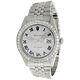 Mens Rolex 36mm Datejust Diamond Watch Jubilee Band Roman Numeral Pave Dial 4 Ct