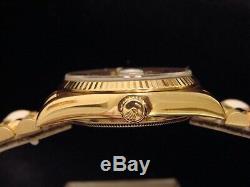 Mens Rolex Solid 18KT 18k Yellow Gold Day Date President Linen Diamond 18038