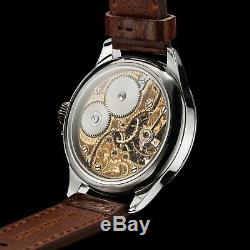 Mens Skeleton Wrist Watch Vintage 1907 Mechanical 15J Restored Swiss Movement
