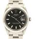 Mens Vintage Rolex Oyster Perpetual Date 34mm Black Dial Stainless Steel Watch