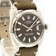 Mens Vintage Rolex Oyster Perpetual Date 34mm Brown Dial Stainless Steel Watch