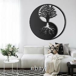 Metal Wall Art, Metal Yin Yang Decor, Tree of Life Wall Decoration, Wall Hanging