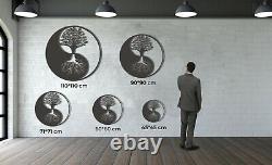 Metal Wall Art, Metal Yin Yang Decor, Tree of Life Wall Decoration, Wall Hanging