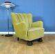 Mid Century Art Deco Danish Gold Velour Club Lounge Arm Chair 40s (1 Sold)