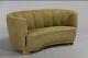 Mid Century Art Deco Danish Green 2 Seat'banana' Sofa Settee 1930s 40s