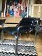 Mid Century Leather Chrome Deco Style Chair In Manner Of Eileen Gray Vintage