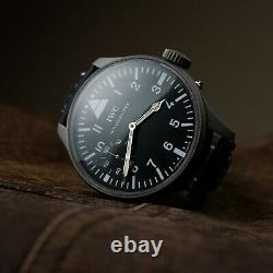 Military IWC Schaffhausen Probus black watch vintage pilot aviator genial major