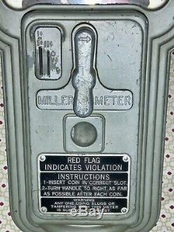 Miller Parking Meter With Keys! Vintage 1930s-40s Art Deco Style