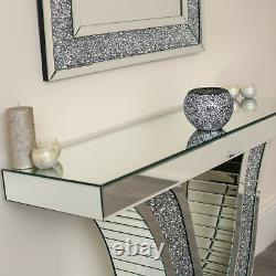 Mirrored Console Table Hallway Mirror Furniture Glass Lounge Bedroom Landing