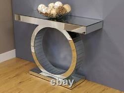 Mirrored Console Table Hallway Mirror Furniture Glass Lounge Bedroom Landing