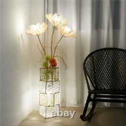 Modern Dimmable Standing Floor Lamp LED Night Light Rattan Decor for Living Room