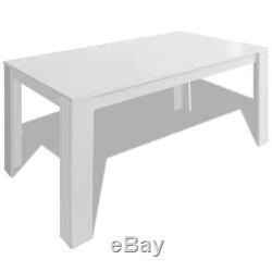 Modern Dining Room Table Rectangular White Kitchen Dining Table 4-6 Seaters New