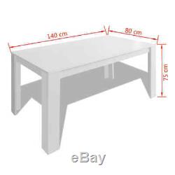 Modern Dining Room Table Rectangular White Kitchen Dining Table 4-6 Seaters New