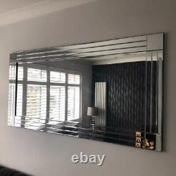 Molly Extra Large All Glass Full Length Bevelled Leaner Wall Mirror 174cm x 85cm