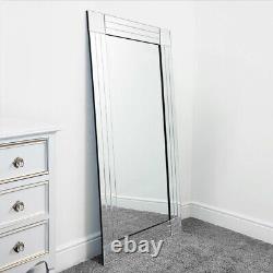 Molly Extra Large All Glass Full Length Bevelled Leaner Wall Mirror 174cm x 85cm