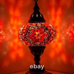 Mosaic Table Lamp Turkish Mosaic Lamp Handmade Oriental Lamp Red