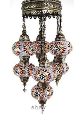 Mosaic hanging lamp ceiling lamp lamp oriental mosaic hanging lamp 7 large spheres