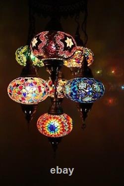 Mosaic hanging lamp lamp oriental mosaic hanging lamp 7 large bullets