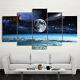 Multi Panel Print Satellite Space Canvas 5 Piece Wall Art Star Moon Earth Galaxy