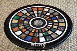 Multicolor Stone Inlay Work Balcony Table for Home Decor Marble Coffee Table Top