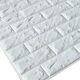 New 3d Tile Brick Wall Sticker Self-adhesive Waterproof Foam Panel White 6030cm