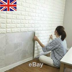 NEW 3D Tile Brick Wall Sticker Self-adhesive Waterproof Foam Panel White 6030cm
