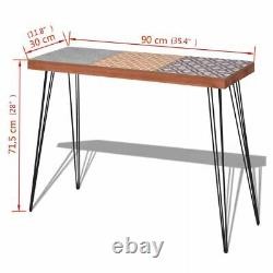 Narrow Console Table With Hairpin Legs Wooden Rustic Hallway Table Side Table