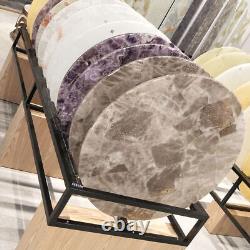 Natural Wild Agate Stone End Table Top, Geode Agate Drink Table Top Hallway Deco