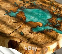 Natural Wood Live edge epoxy coffee table