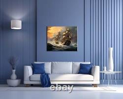 Naval battle scene seascape voyage ships oil painting-Dream Artwork Prints-IV