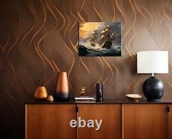 Naval battle scene seascape voyage ships oil painting-Dream Artwork Prints-IV