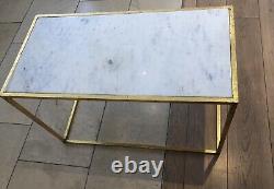 New Modern Deco Rectangular Coffee Table Marble Gold Frame From Graham & Green