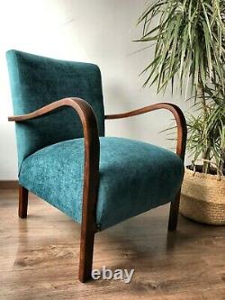 Newly reupholstered Art Deco Armchair Halabala style 1950s