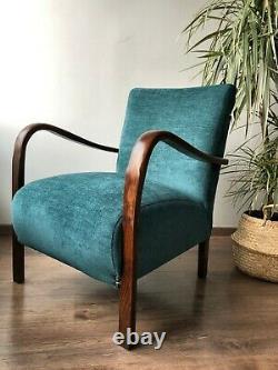 Newly reupholstered Art Deco Armchair Halabala style 1950s