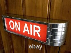 ON AIR light up sign old rustic chrome JUNE SALE Free UK Shipping