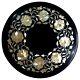 Octagon Marble Coffee Table Top Bird Design Inlaid Corner Table For Home 14 Inch