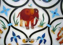 Octagon Marble Dining Table Top Elephant Pattern Center table for Decor 42 Inch