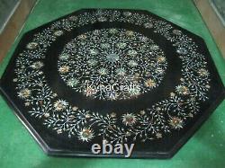 Octagon Marble Dining Table Top Shiny Gemstone Inlaid Work Conference Table 36
