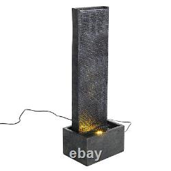 Outdoor Garden Patio Water Fountain Feature WithLight Tall Waterfall Electric Pump